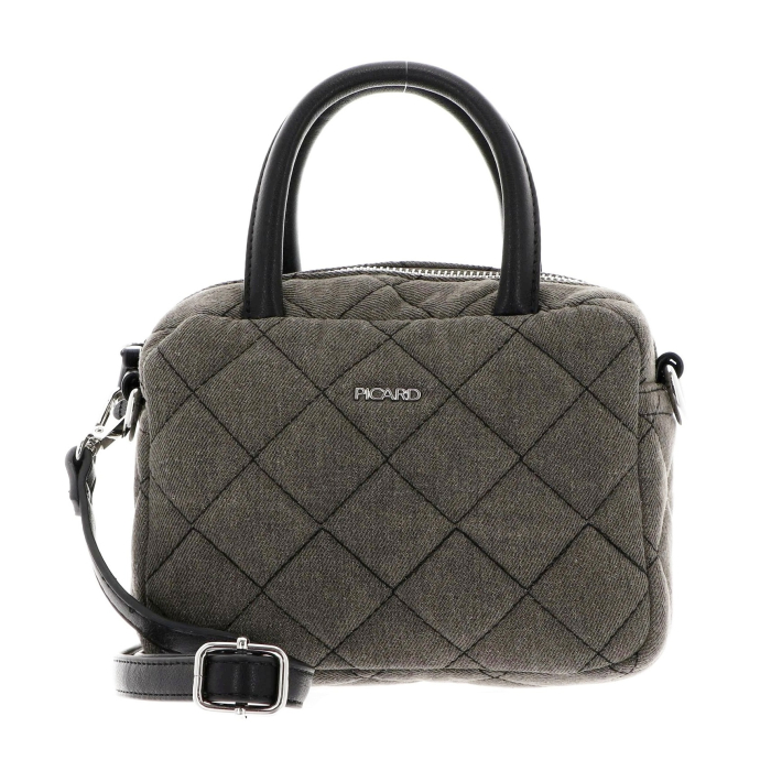 Geanta de dama, de mana si umar, din material textil, Picard, seria Rockstar, Gri [1]
