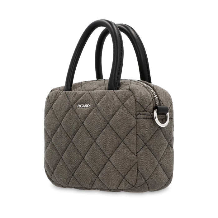 Geanta de dama, de mana si umar, din material textil, Picard, seria Rockstar, Gri [6]