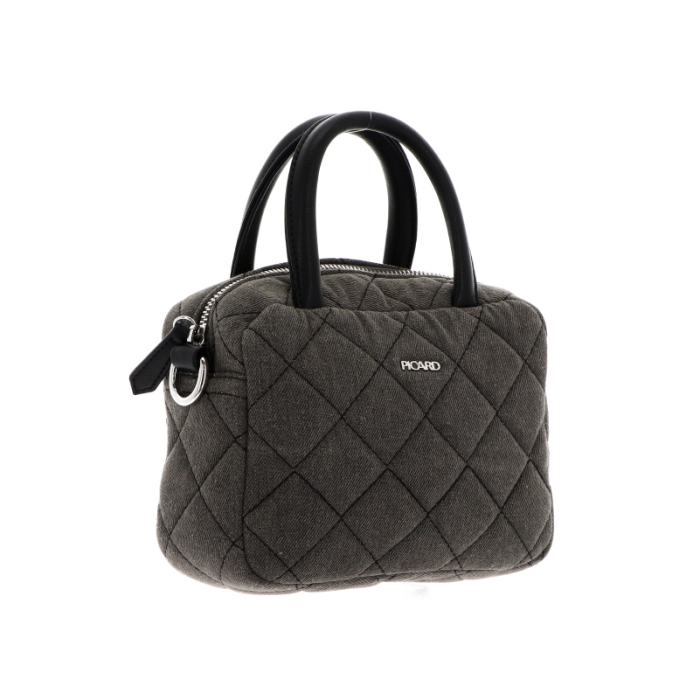 Geanta de dama, de mana si umar, din material textil, Picard, seria Rockstar, Gri [5]