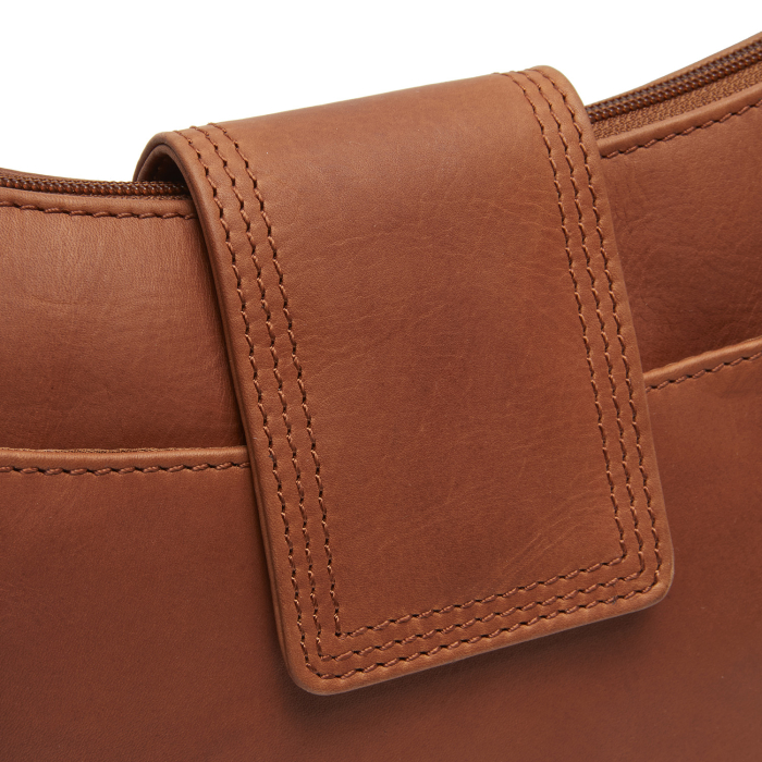 Geanta de dama, de mana si umar, din piele naturala, The Chesterfield Brand, Calora, Maro coniac [4]