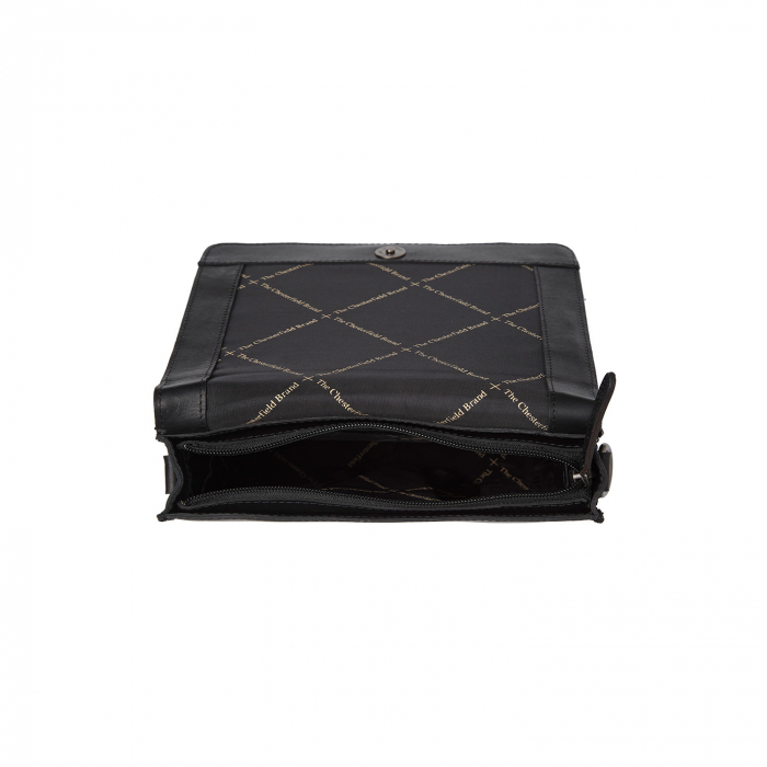 Geanta de dama, de mana si umar, din piele naturala, The Chesterfield Brand, Osuna, Negru [3]