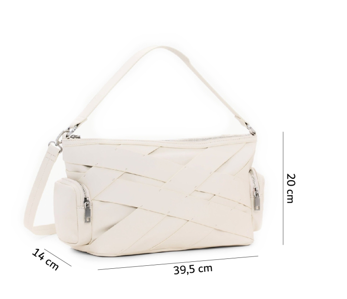 Geanta de dama, Desigual, Habana, Alb [2]