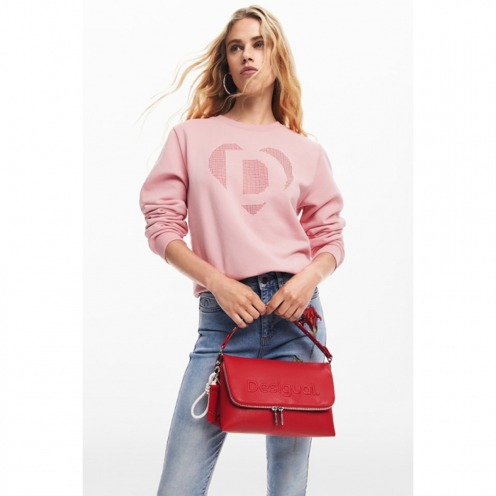 Geanta de dama, Desigual, seria Half Logo Venecia, Rosu [3]