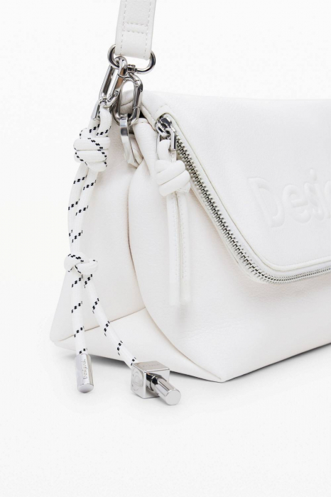 Geanta de dama, Desigual, seria Half Logo Venecia, Alb [5]