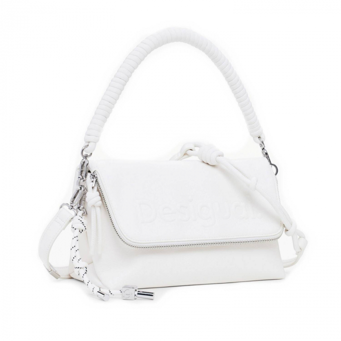 Geanta de dama, Desigual, seria Half Logo Venecia, Alb [1]