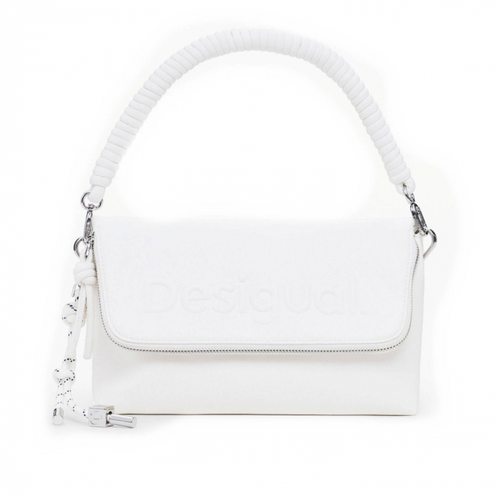Geanta de dama, Desigual, seria Half Logo Venecia, Alb [7]