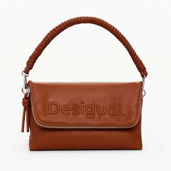 Geanta de dama, Desigual, seria Half Logo Venecia, Maro coniac [4]
