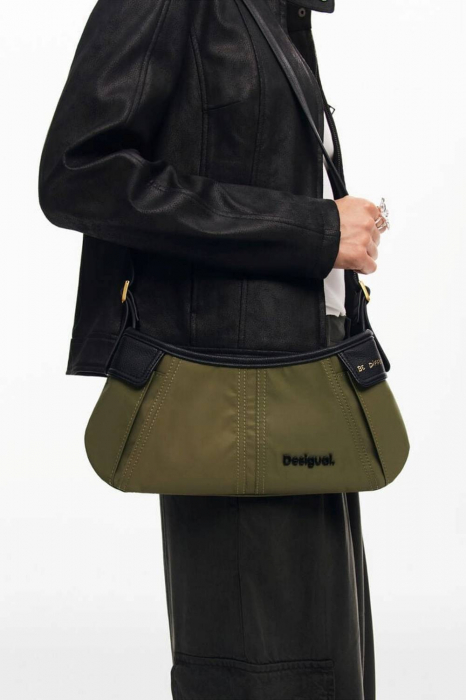 Geanta de dama, Desigual, seria Hopper Ferrol, Verde olive [2]