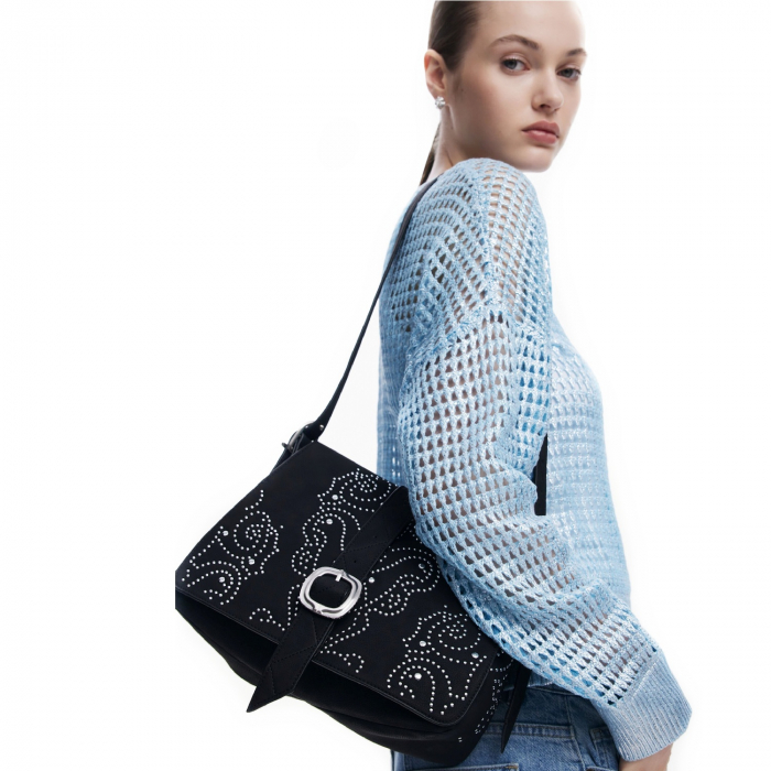 Geanta de dama, Desigual, seria Poker Face Posadas Mini, Negru [1]