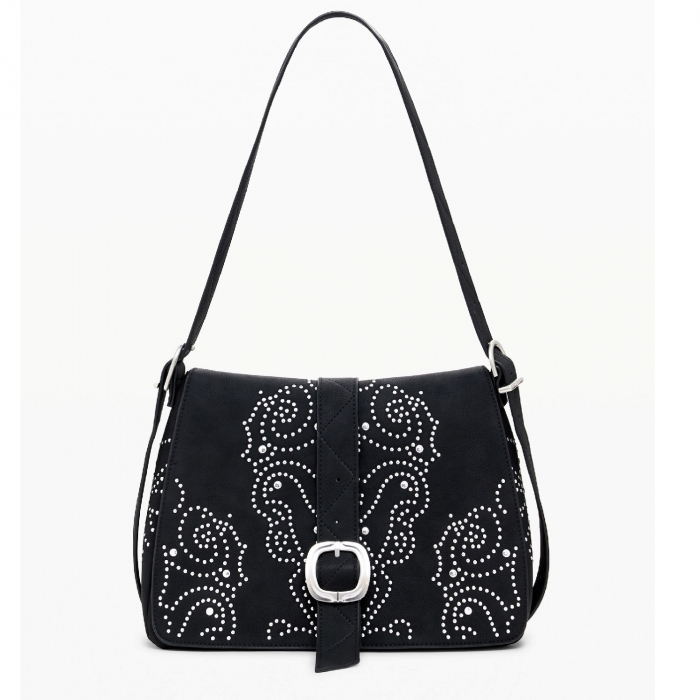 Geanta de dama, Desigual, seria Poker Face Posadas Mini, Negru [5]
