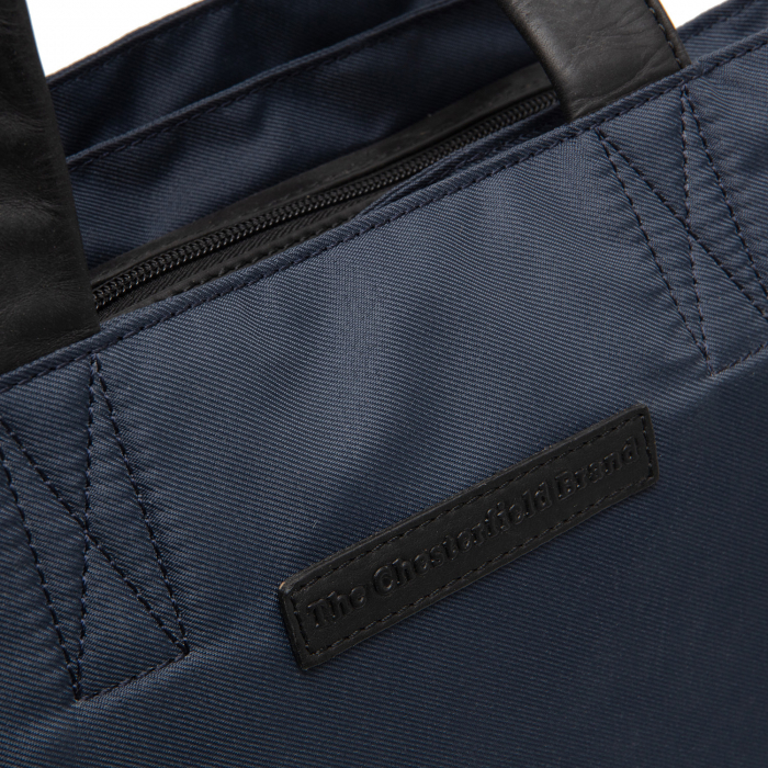 Geanta de dama din nylon si piele naturala, The Chesterfield Brand, Lavik, de mana si umar, Bleumarin [5]