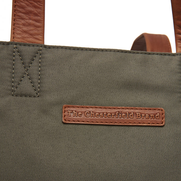Geanta de dama din nylon si piele naturala, The Chesterfield Brand, Lavik, de mana si umar, Verde [2]