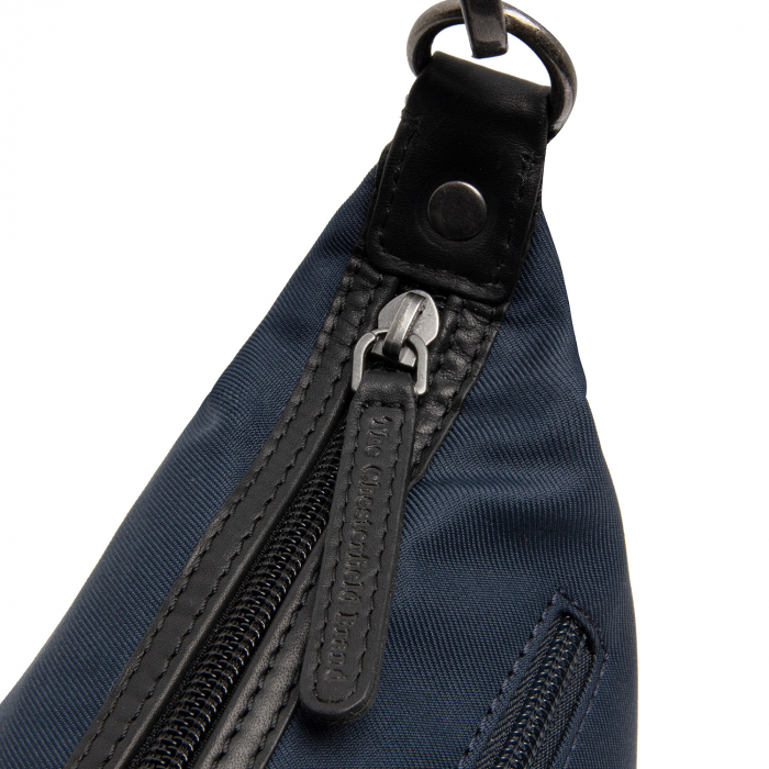 Geanta de dama din nylon si piele naturala, The Chesterfield Brand, Lovund, de mana si umar, Bleumarin [5]