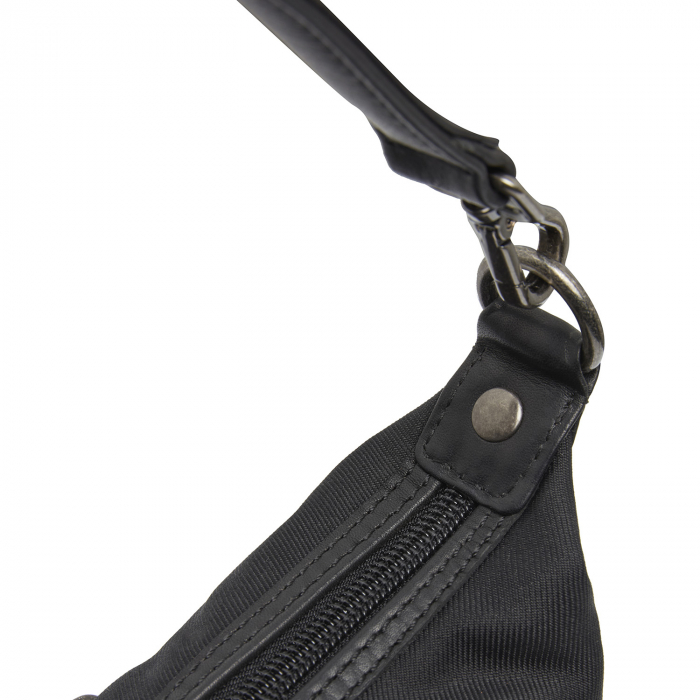 Geanta de dama din nylon si piele naturala, The Chesterfield Brand, Lovund, de mana si umar, Negru [5]