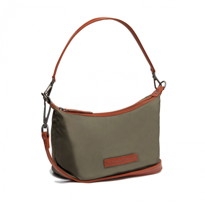 Geanta de dama din nylon si piele naturala, The Chesterfield Brand, Lovund, de mana si umar, Verde [2]