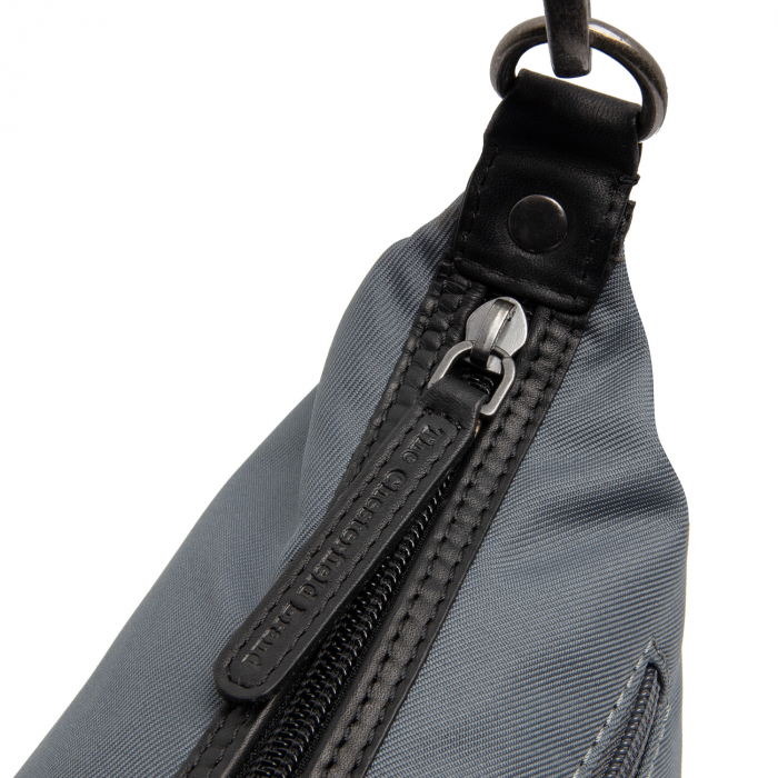 Geanta de dama din nylon si piele naturala, The Chesterfield Brand, Lovund, de mana si umar, Gri [5]