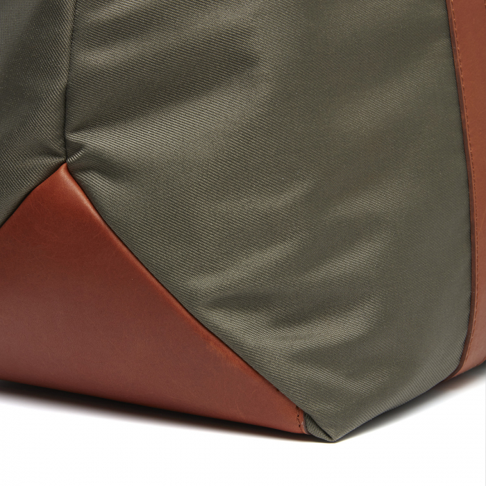 Geanta mare de dama din nylon si piele naturala, The Chesterfield Brand, Otta, de mana si umar, Verde inchis [3]