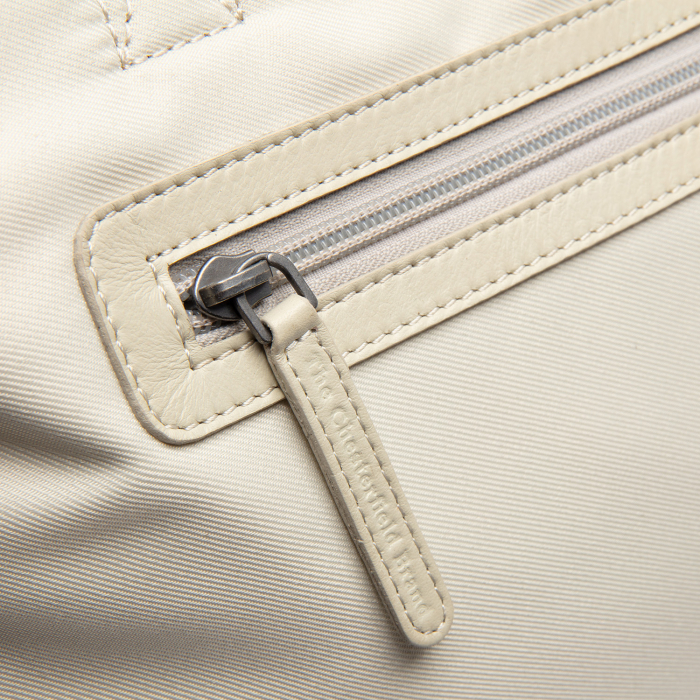 Geanta mare de dama din nylon si piele naturala, The Chesterfield Brand, Otta, de mana si umar, Alb [5]
