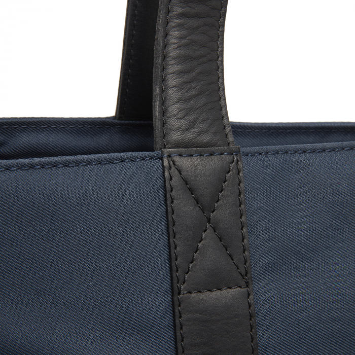 Geanta mare de dama din nylon si piele naturala, The Chesterfield Brand, Otta, de mana si umar, Bleumarin [3]