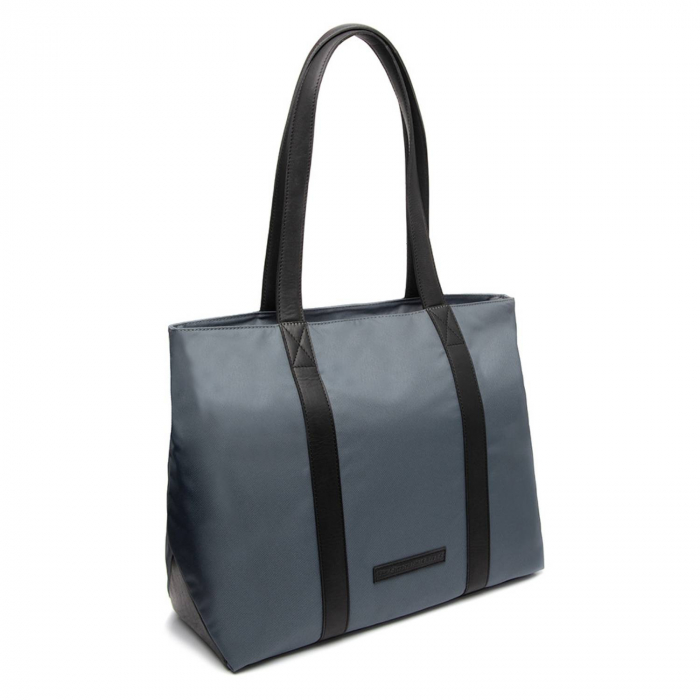 Geanta mare de dama din nylon si piele naturala, The Chesterfield Brand, Otta, de mana si umar, Gri [1]