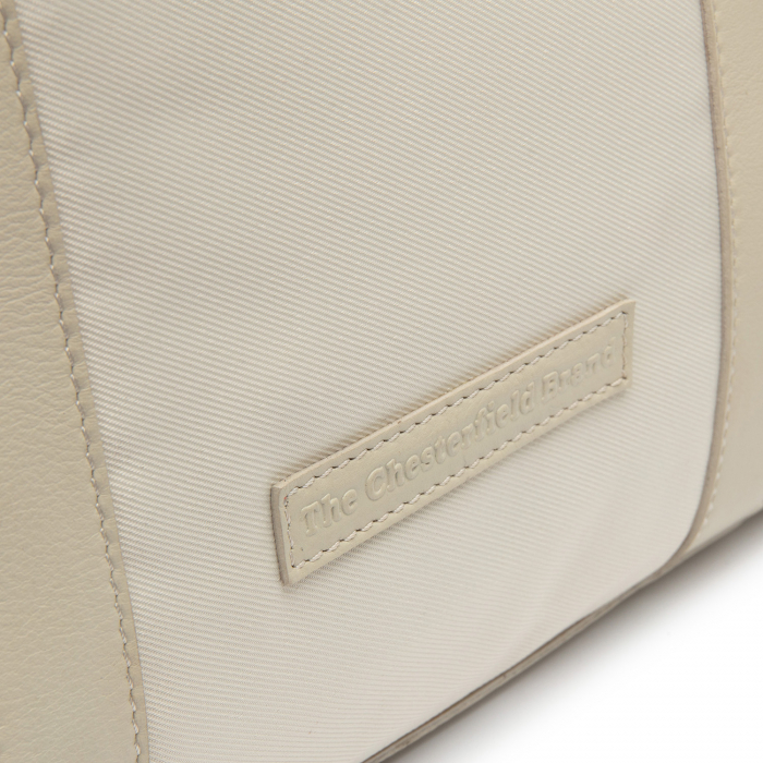 Geanta mare de dama din nylon si piele naturala, The Chesterfield Brand, Otta, de mana si umar, Alb [4]