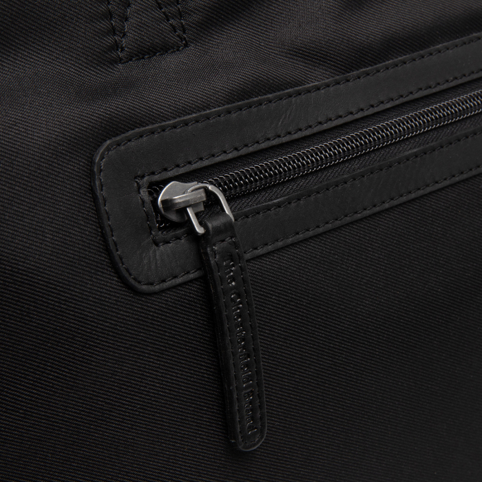 Geanta mare de dama din nylon si piele naturala, The Chesterfield Brand, Otta, de mana si umar, Negru [5]