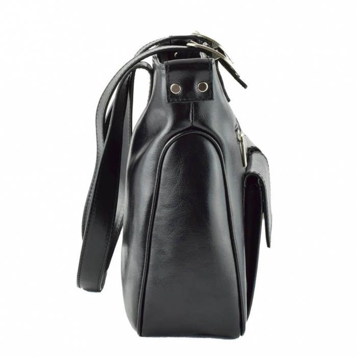 Geanta de dama, din piele naturala, model 015, Negru [4]
