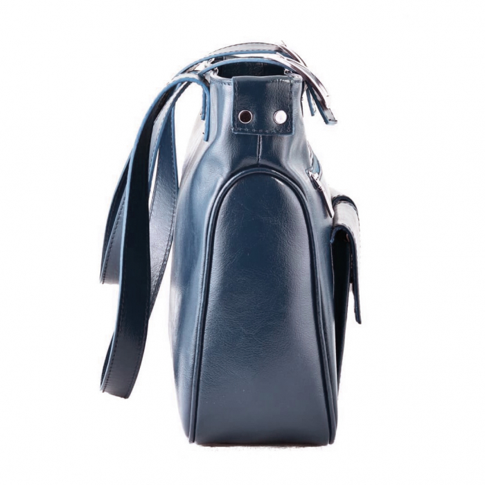 Geanta de dama, din piele naturala, model 015, Bleumarin [3]