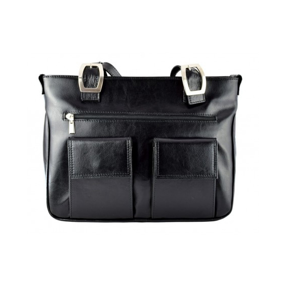 Geanta de dama, din piele naturala, model 015, Negru [2]