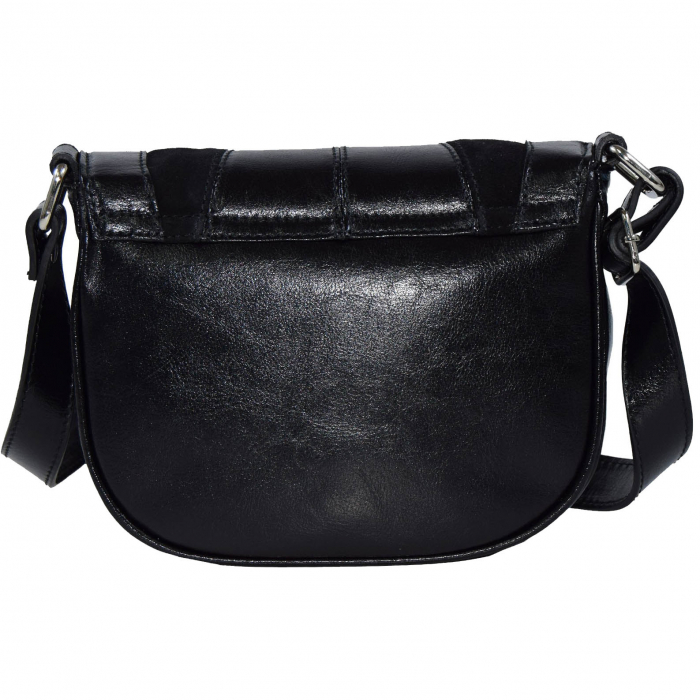 Geanta de dama din piele naturala, model 166, Negru [3]