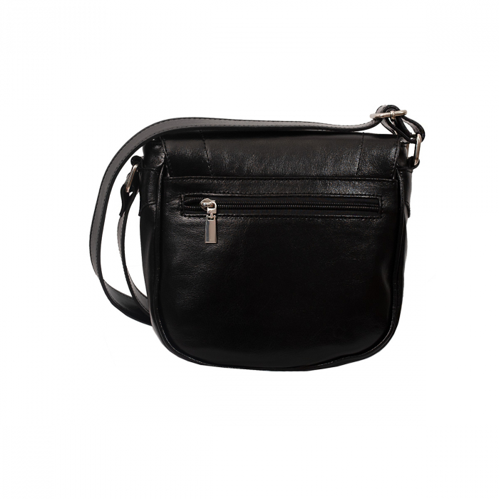 Geanta de dama din piele naturala, model 180, Negru [6]