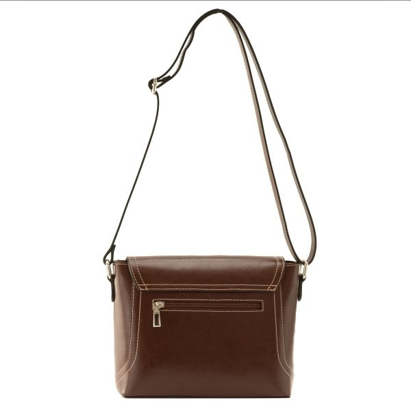Geanta de dama din piele naturala, model 219, Maro [6]