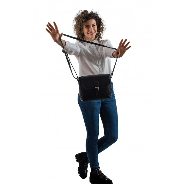 Geanta de dama din piele naturala, model 219, Negru [6]