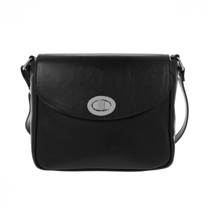 Geanta de dama din piele naturala, model 255, Negru [3]