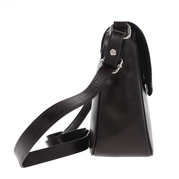 Geanta de dama din piele naturala, model 255, Maro inchis [5]