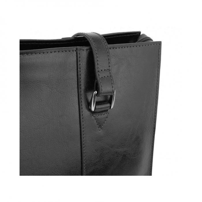 Geanta mica de dama din piele naturala, model 258, Negru [4]