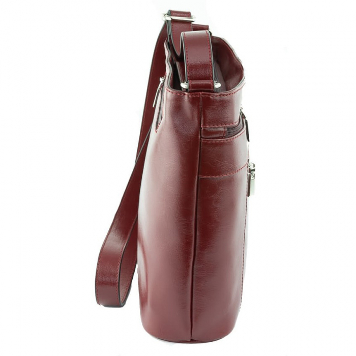 Geanta de dama din piele naturala, model 262, Bordo [5]