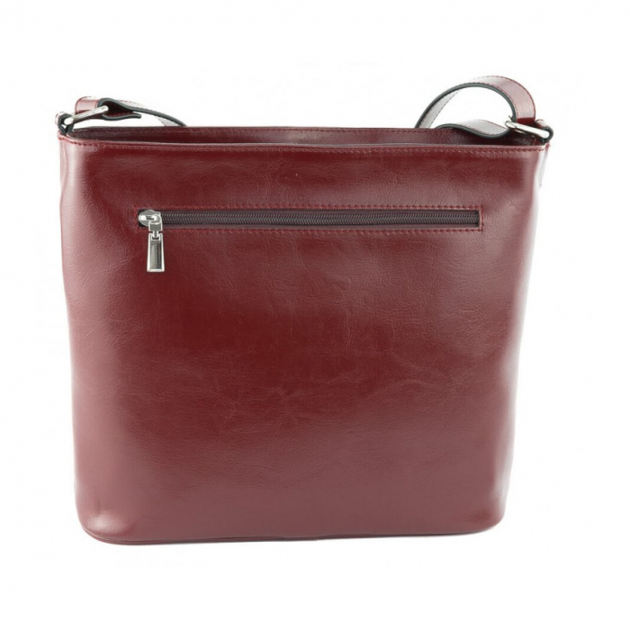 Geanta de dama din piele naturala, model 262, Bordo [4]
