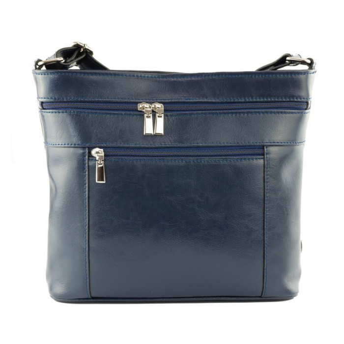 Geanta de dama din piele naturala, model 262, Bleumarin [4]