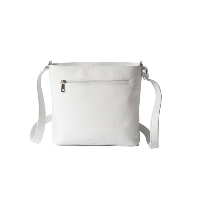 Geanta de dama din piele naturala, model 262, Alb [4]