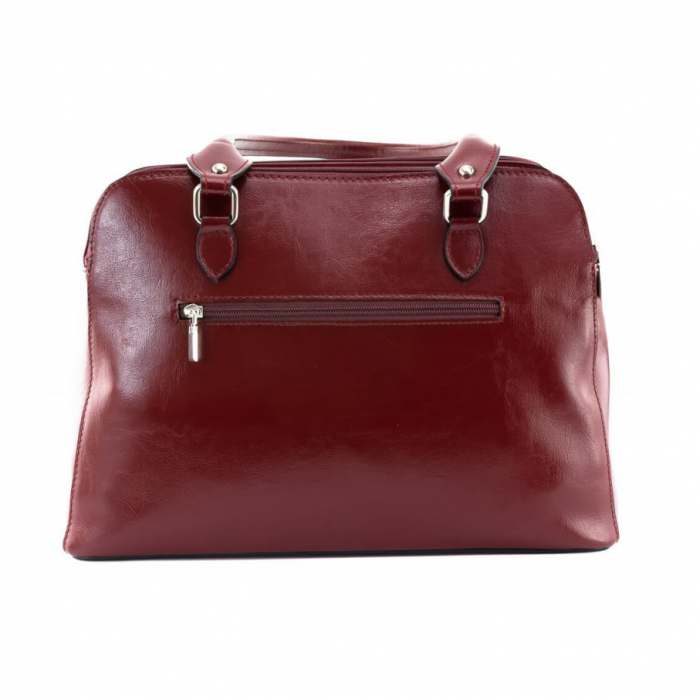 Geanta de dama, din piele naturala, model 263, Bordo [3]