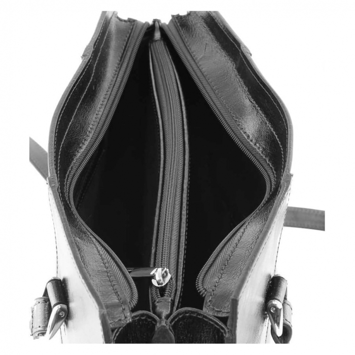 Geanta de dama, din piele naturala, model 263, Negru [2]