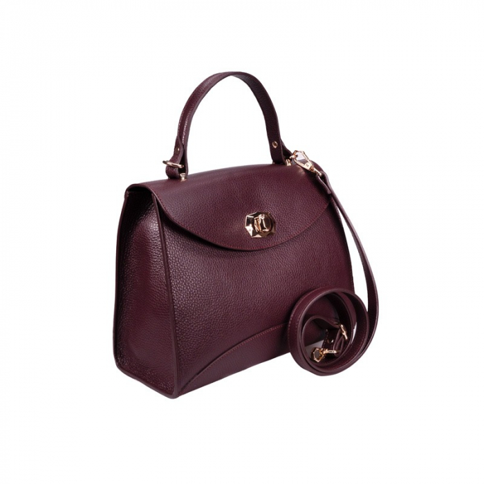 Geanta de dama din piele naturala, model 290, Bordo [3]
