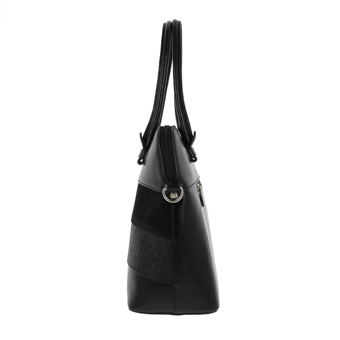 Geanta de dama din piele naturala, model 209, Negru [4]