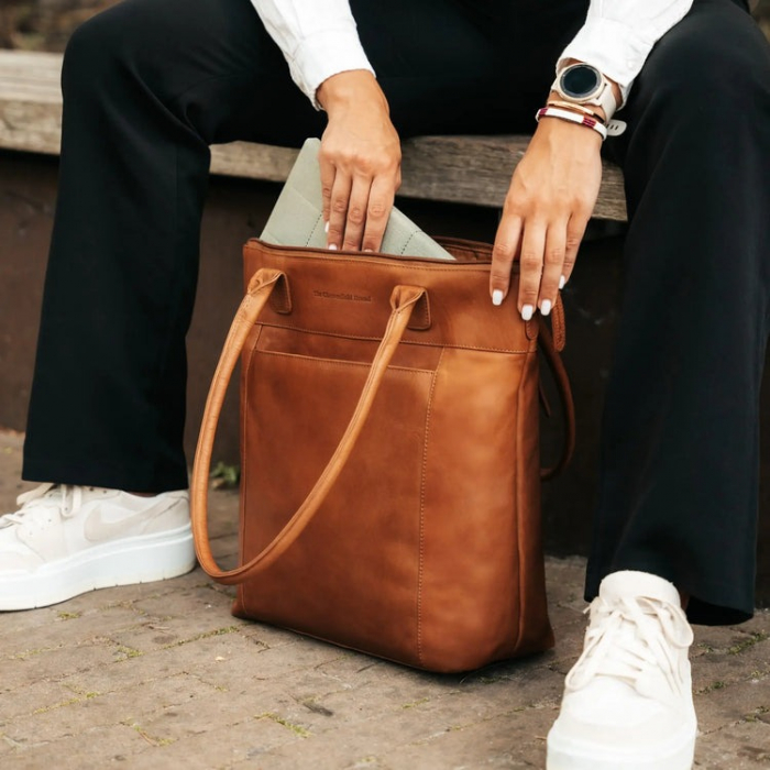 Geanta de dama din piele naturala, The Chesterfield Brand, Altona, Maro coniac [2]