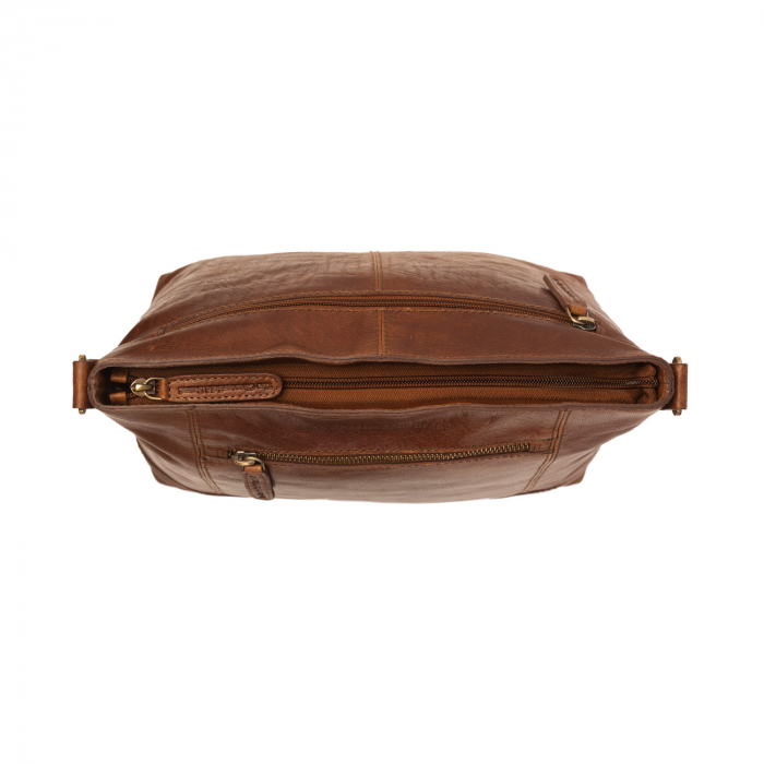 Geanta de dama din piele naturala, The Chesterfield Brand, Annic, de mana si umar, Maro coniac [4]