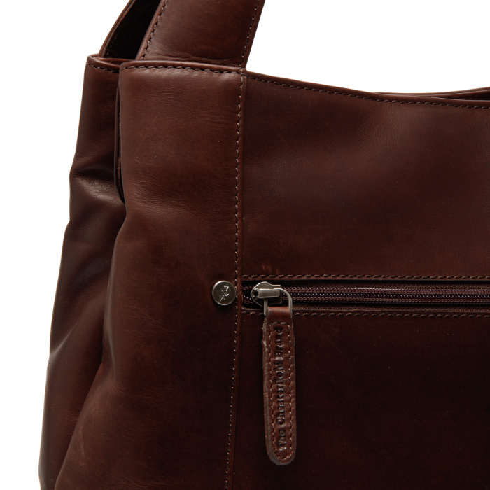 Geanta de dama din piele naturala, The Chesterfield Brand, Asti, de mana si umar, Maro inchis [5]