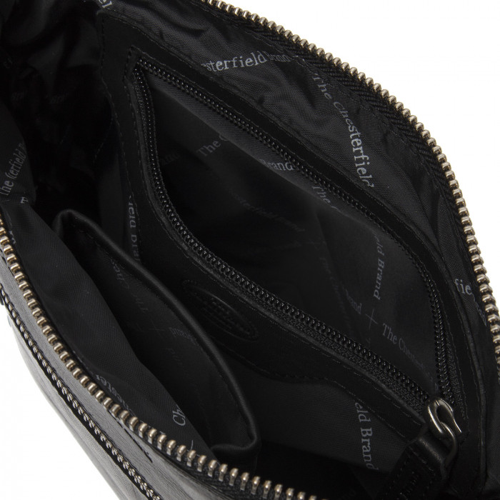 Geanta de dama din piele naturala, The Chesterfield Brand, Faro, de mana si umar, Negru [2]