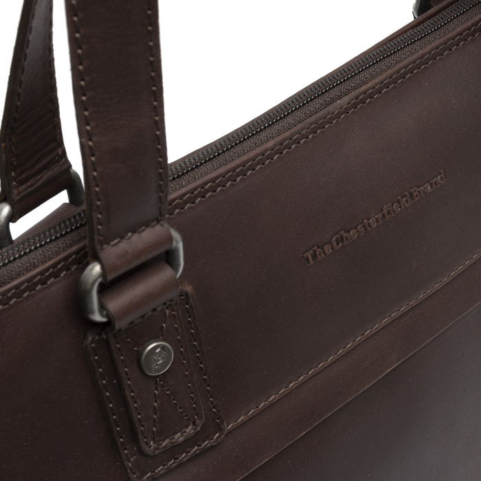 Geanta de dama din piele naturala, The Chesterfield Brand, Belgrado, Maro inchis [2]