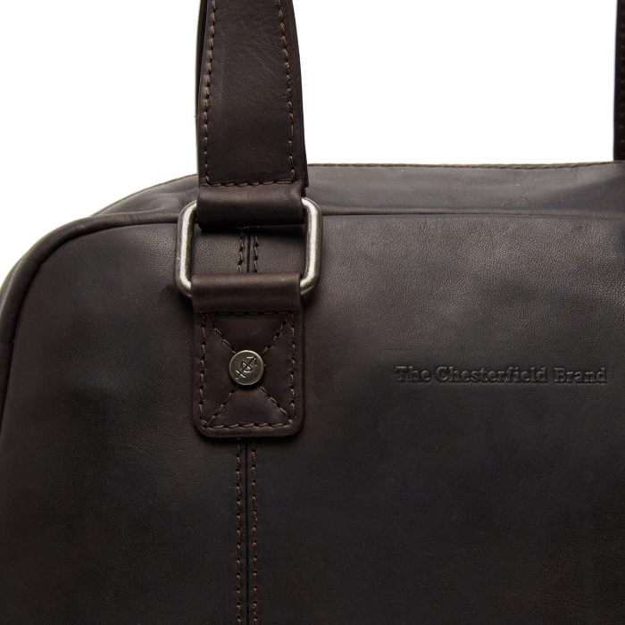 Geanta de dama, din piele naturala, The Chesterfield Brand, Dover, Maro inchis [4]
